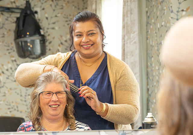 Respite care hair salon